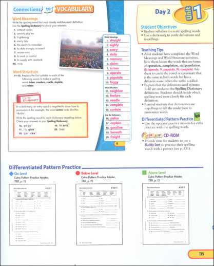 spelling connections grade 5 answer key unit 3