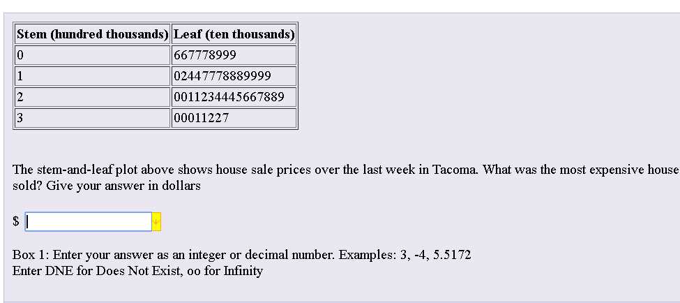 infinite algebra 1 stem and leaf plots answer key