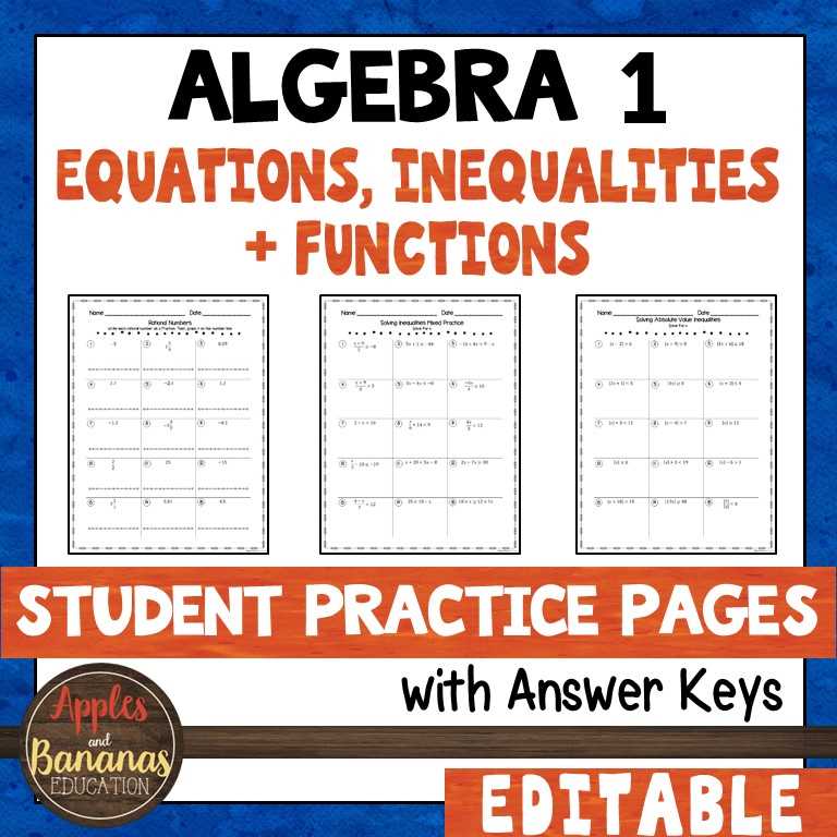 linear equations functions and inequalities answer key