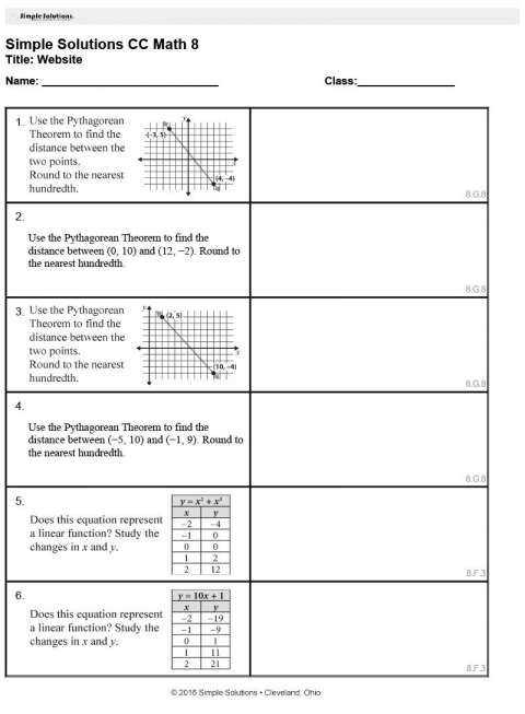 simple solutions math grade 8 answer key lesson 1