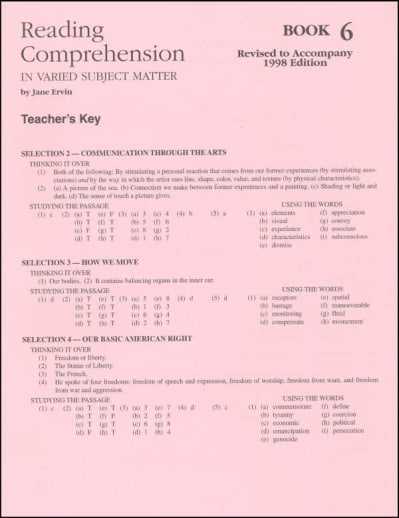 sirius grade 6 reading answer key