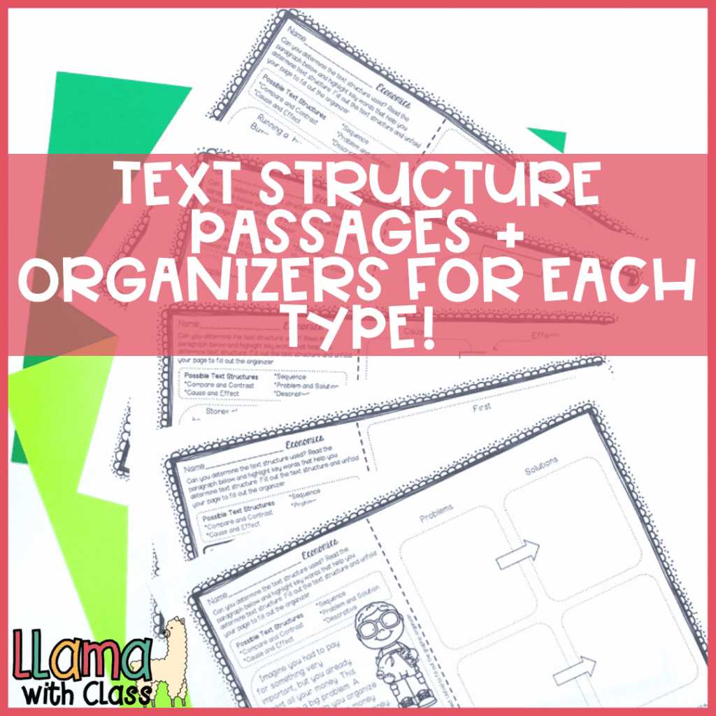 lesson 14 text structures answer key