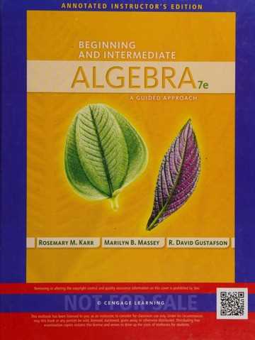 intermediate algebra seventh edition answer key