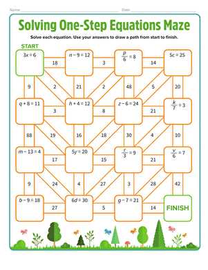 solving two step equations worksheet maze answer key