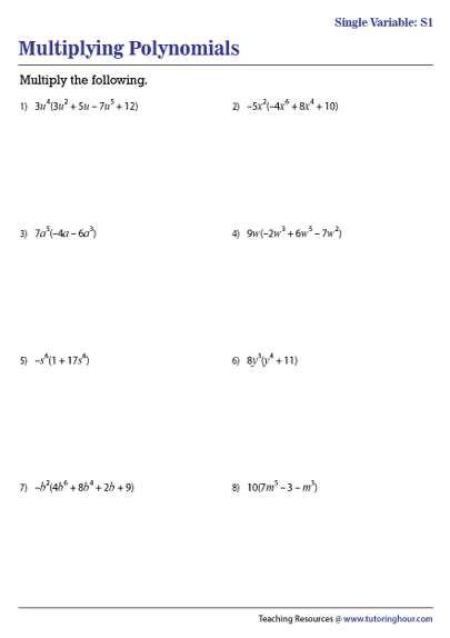 multiplying polynomials worksheet answers key