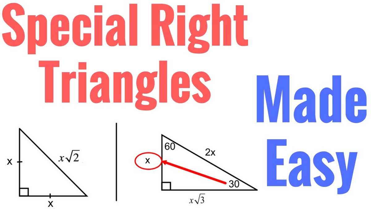 special right triangles review answer key