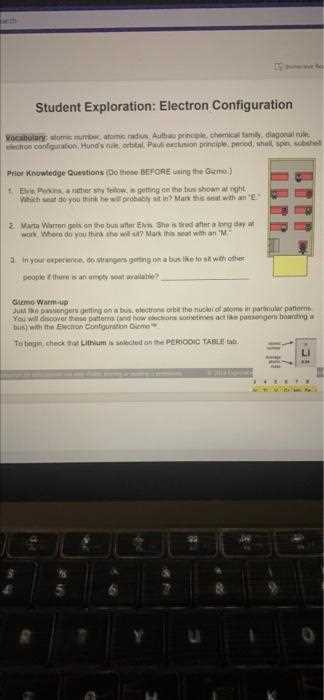 student exploration electron configuration gizmo answer key