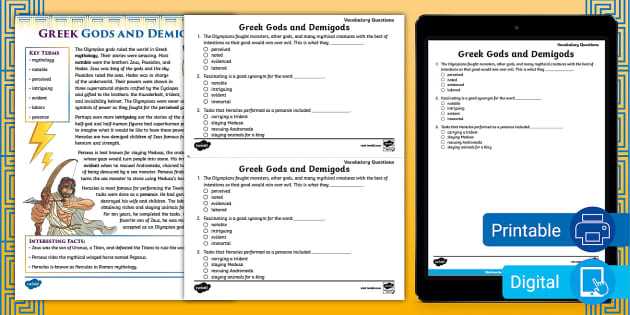 student workbook grade 6 module 1 greek mythology answer key