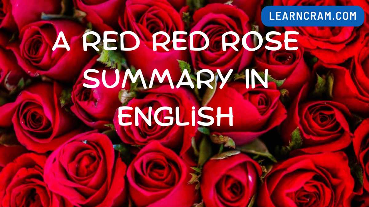 summary of red roses 8th grade answer key