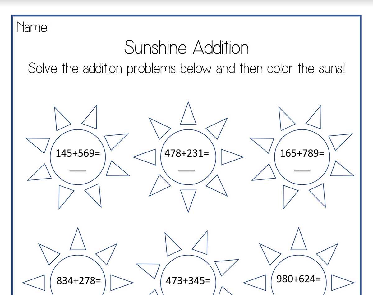 sunshine math superstars answer key
