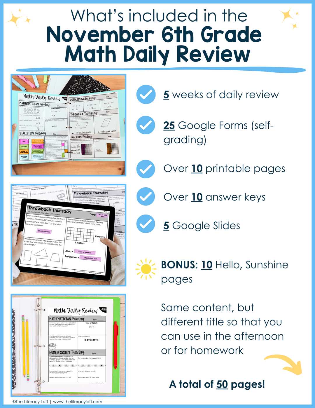sunshine math third grade answer key