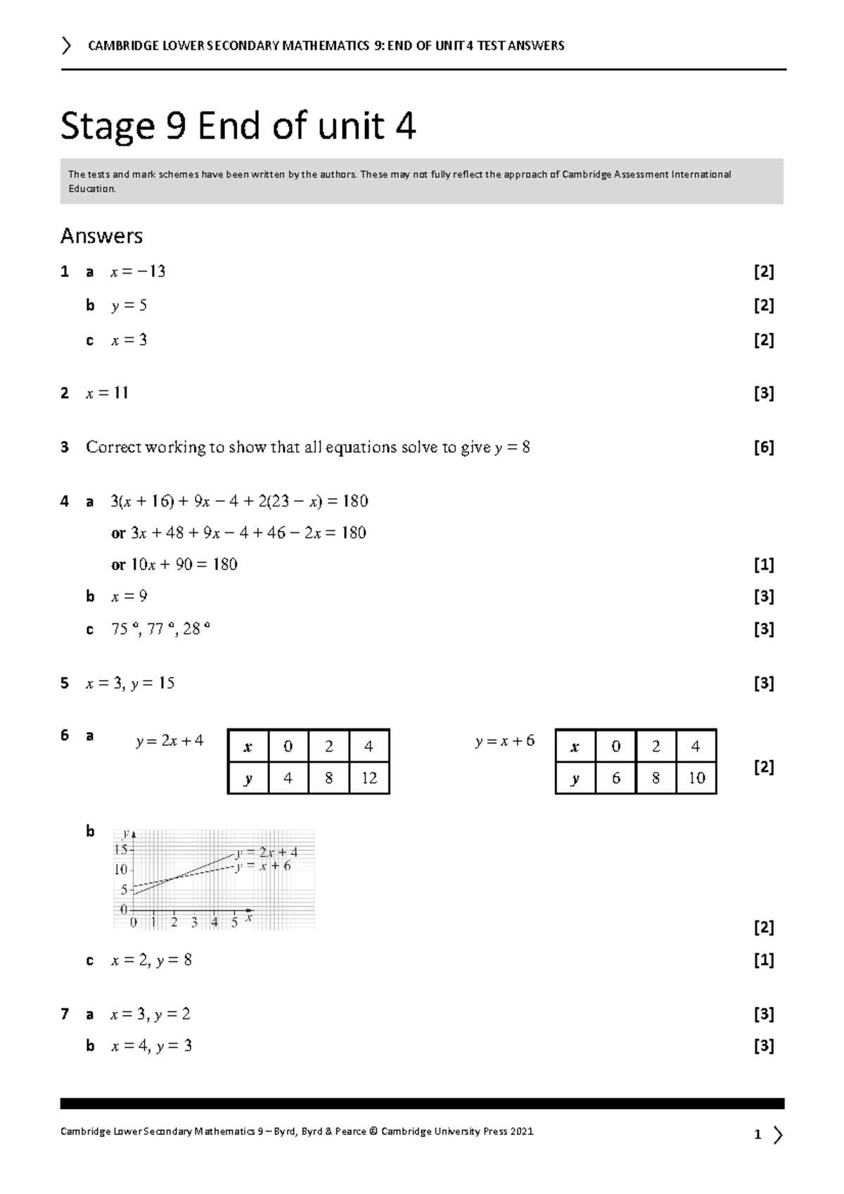 unit 4 lesson 9 cumulative practice problems answer key