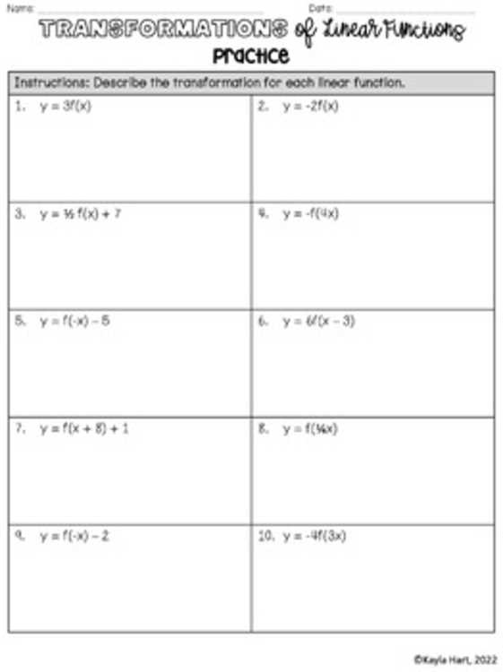 3.6 transformations of graphs of linear functions answer key