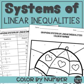 systems of inequalities coloring activity answer key