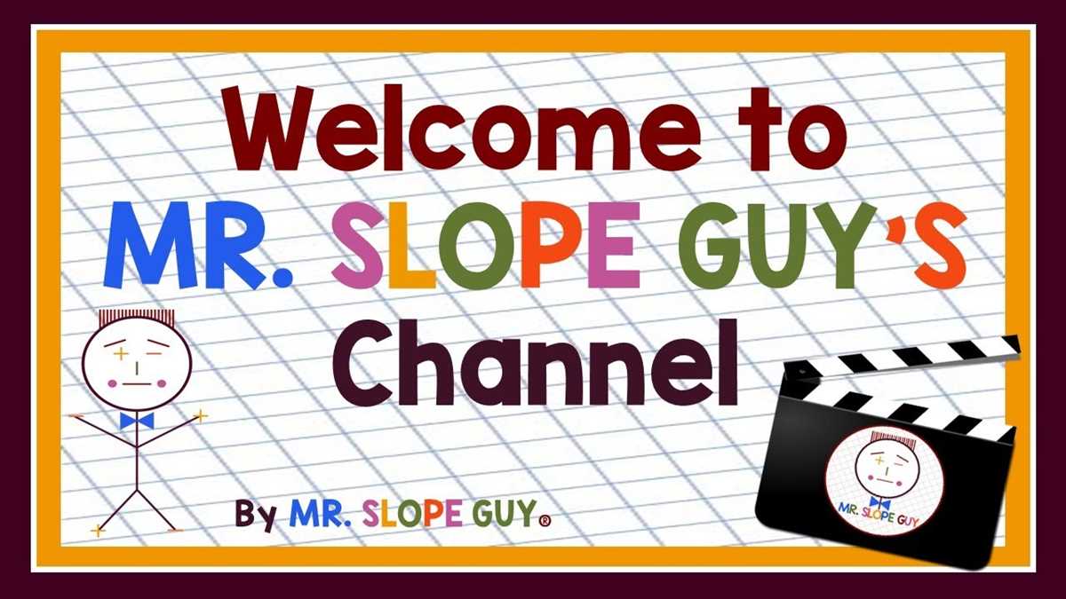 mr slope guy answer key