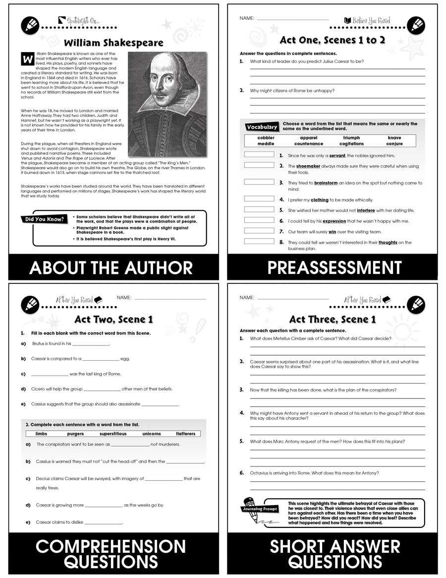 julius caesar packet answer key
