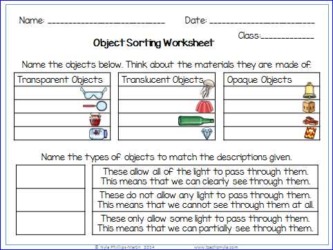 teaching transparency worksheet answer key