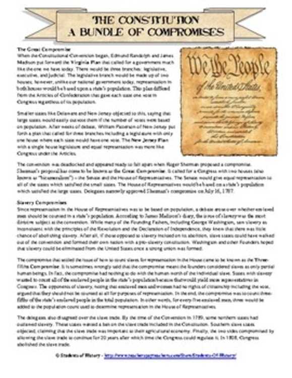 the constitution a bundle of compromises worksheet answer key