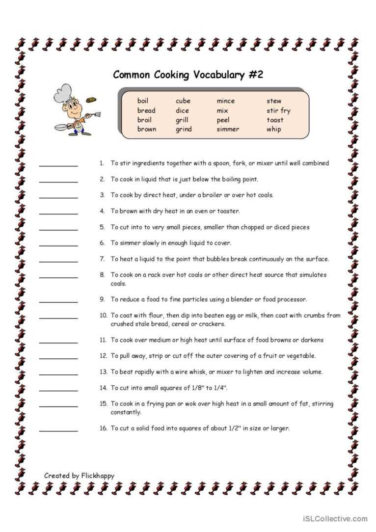 the key to egg cookery worksheet answers