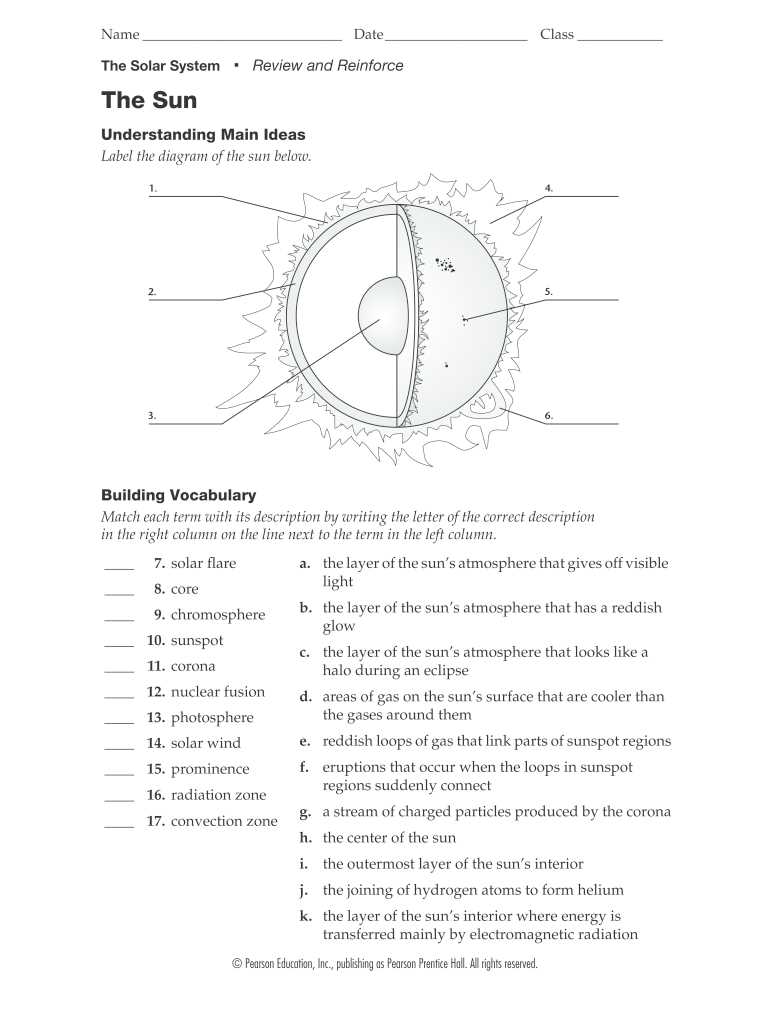 the science of the sun answer key ed helper