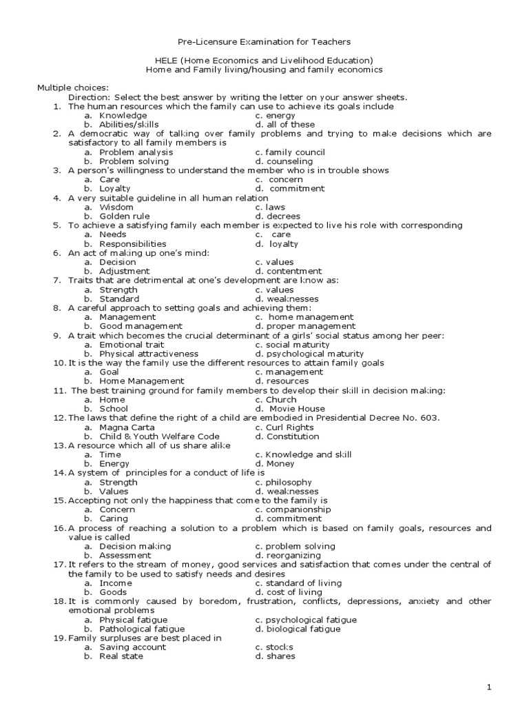 tle reviewer with answer key