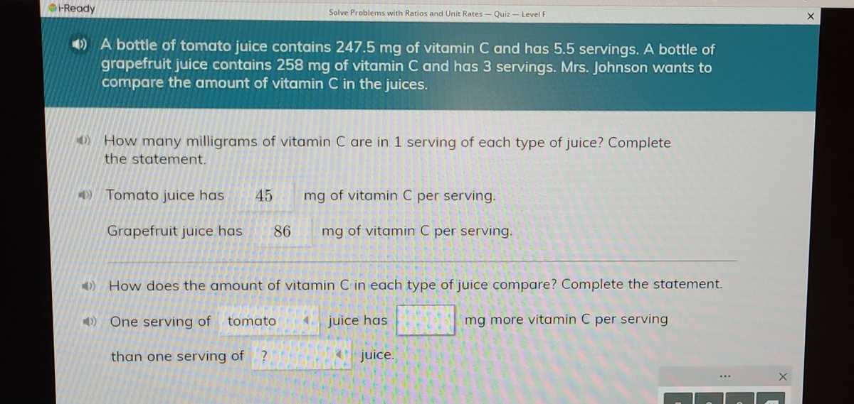 comparing unit rates 1 answer key