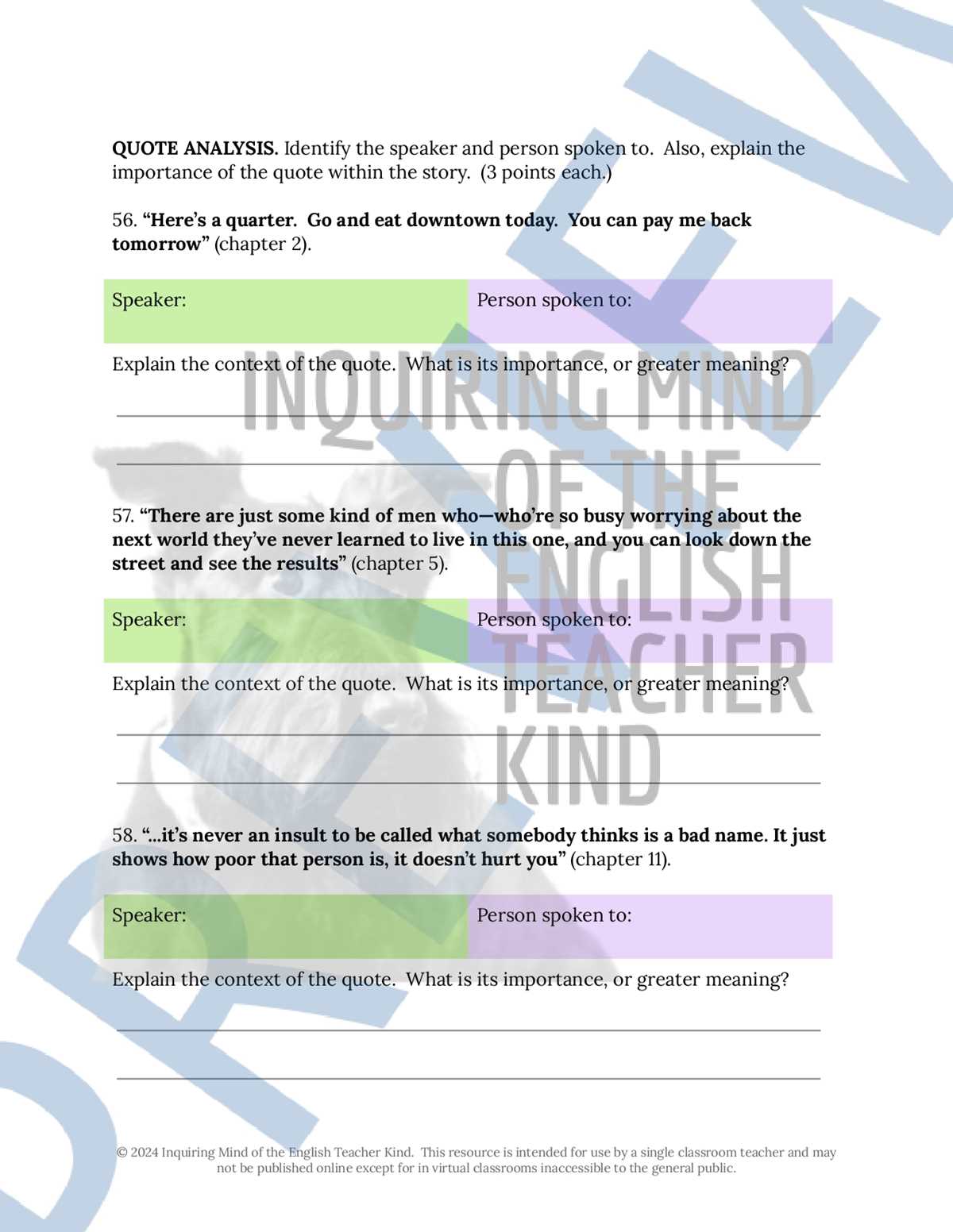 to kill a mockingbird study guide answers key