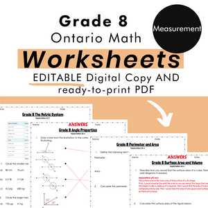 answer key 8th grade math worksheets with answers
