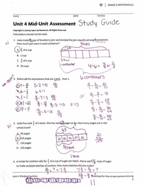 6th grade module 16 answer key