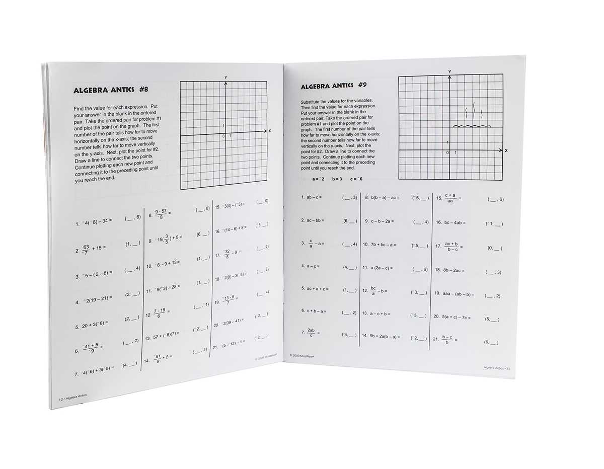 algebra antics 4 answer key