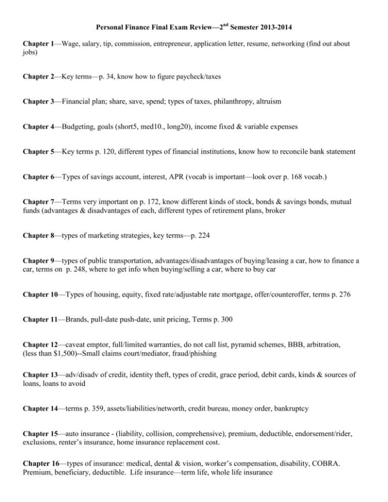types of credit unit review answer key