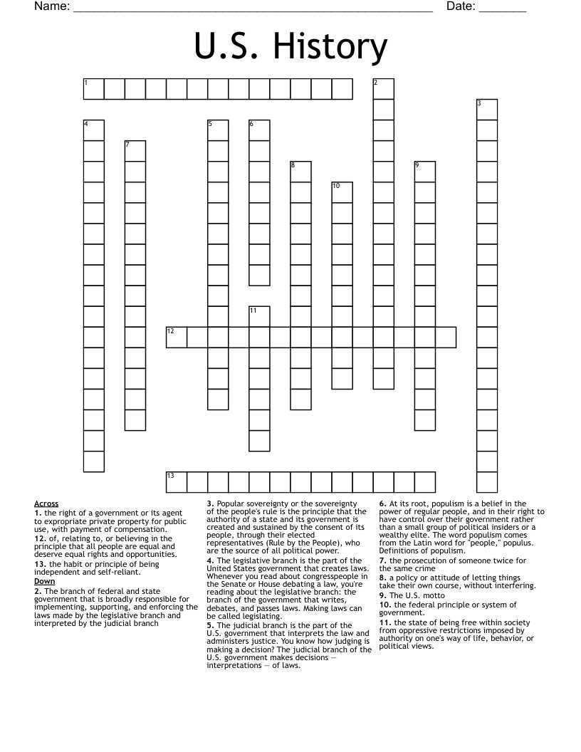 u.s history puzzles book 3 answer key