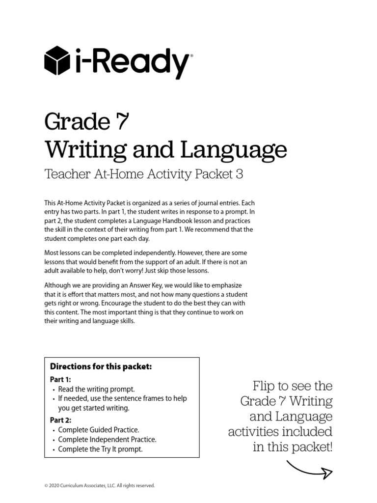ready common core reading instruction grade 7 answer key
