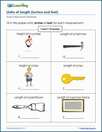 measuring units worksheet answer key