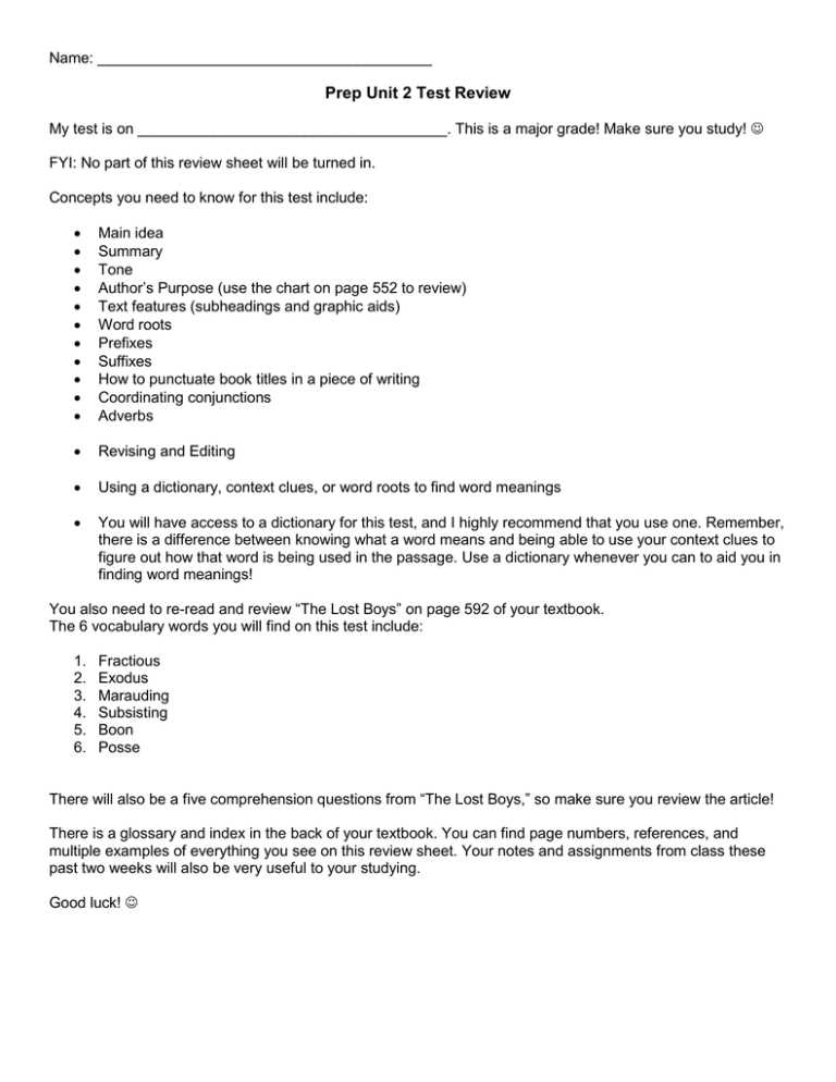 unit 2 week 3 5th grade answer key