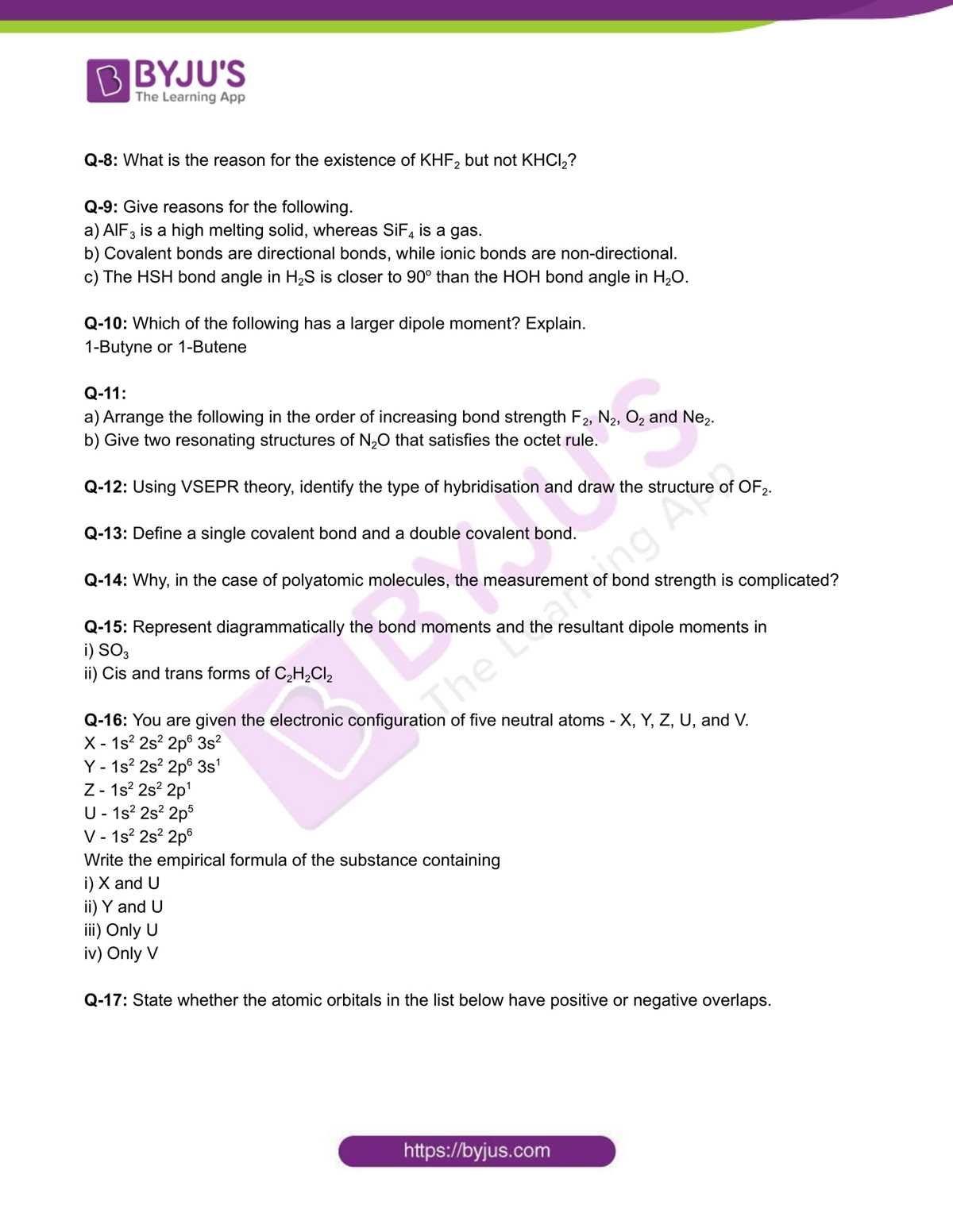 identifying chemical bonds answer key
