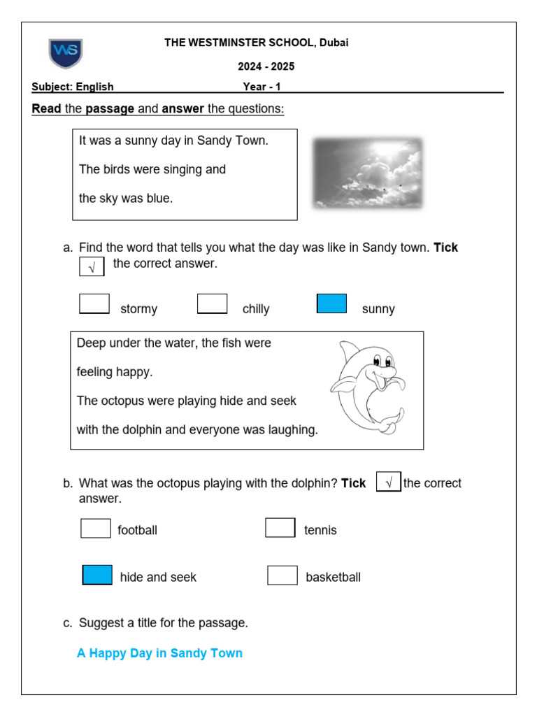 grade 7 reading zingers answer key