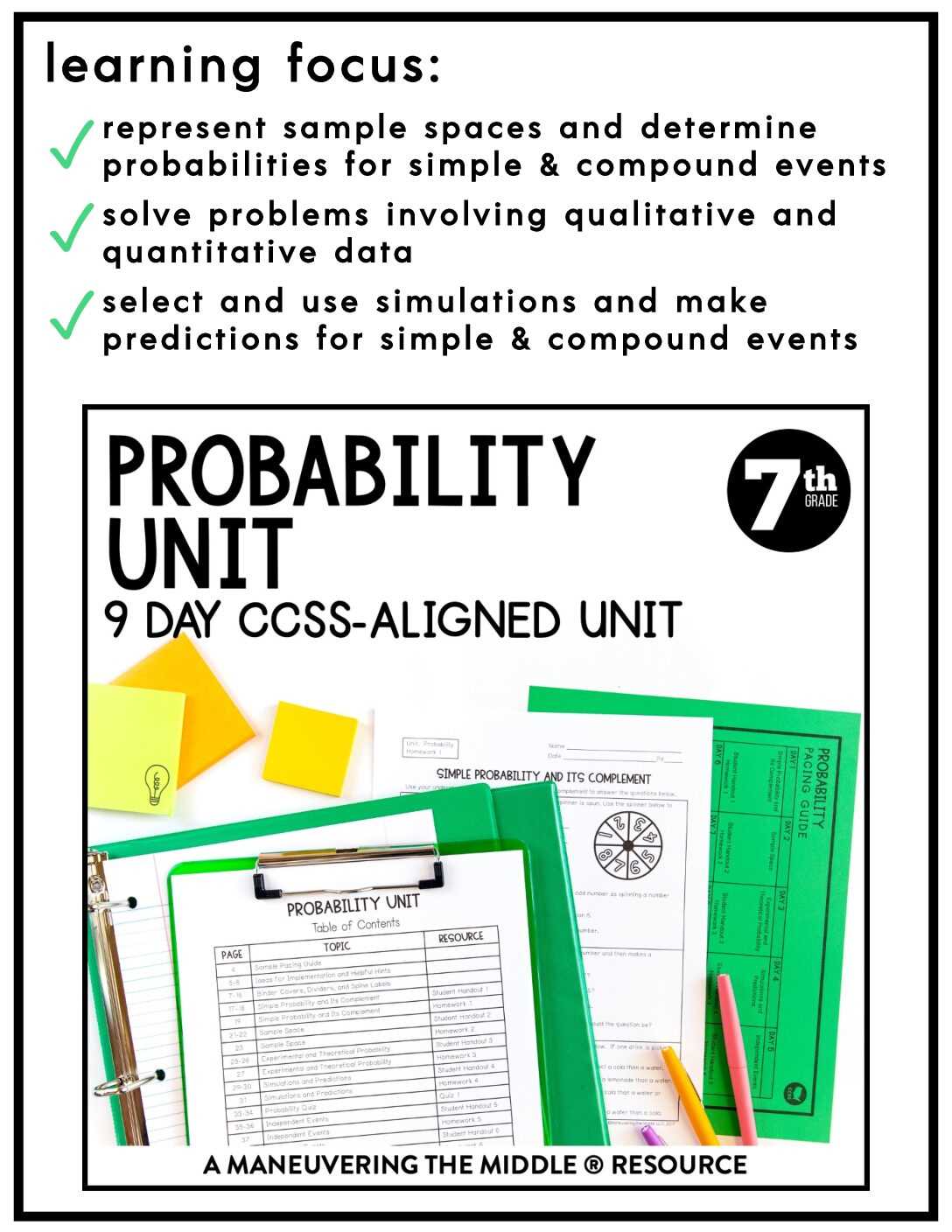 lesson 33 probability of compound events answer key