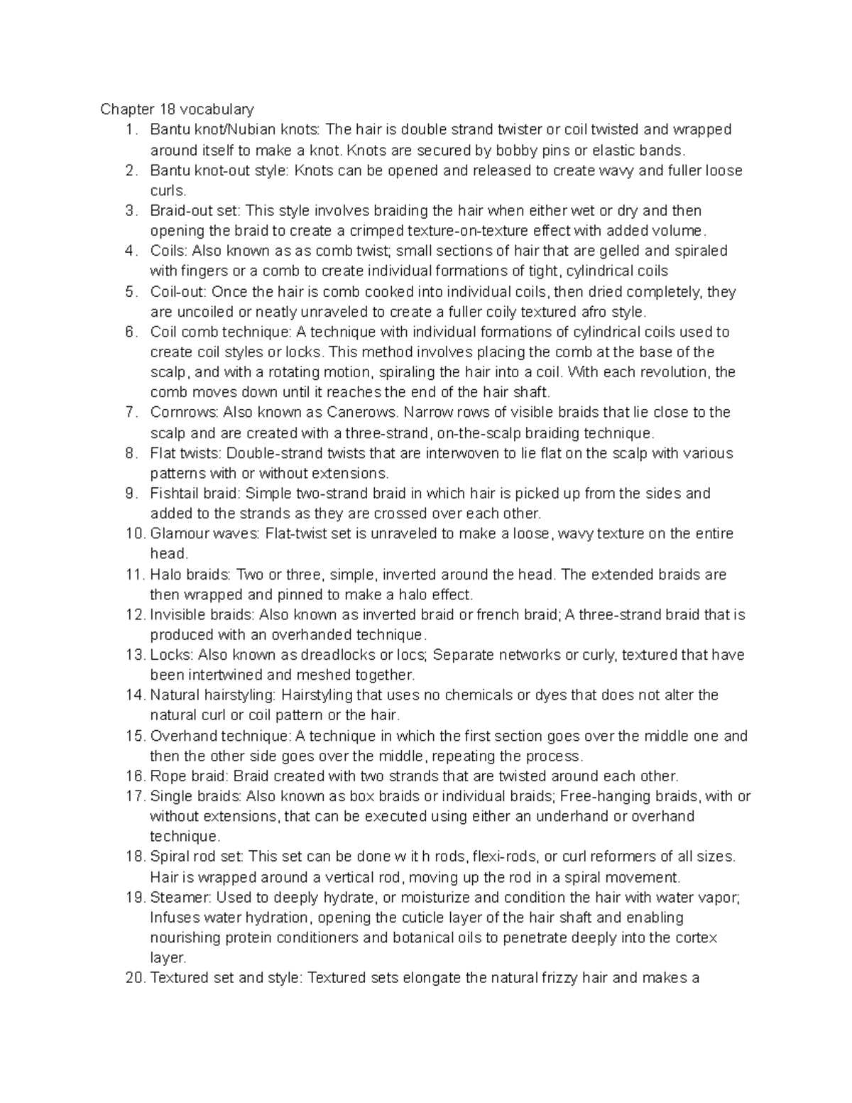 chapter 18 vocabulary review answer key