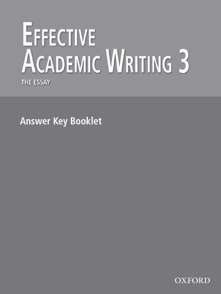 writing academic english third edition answer key