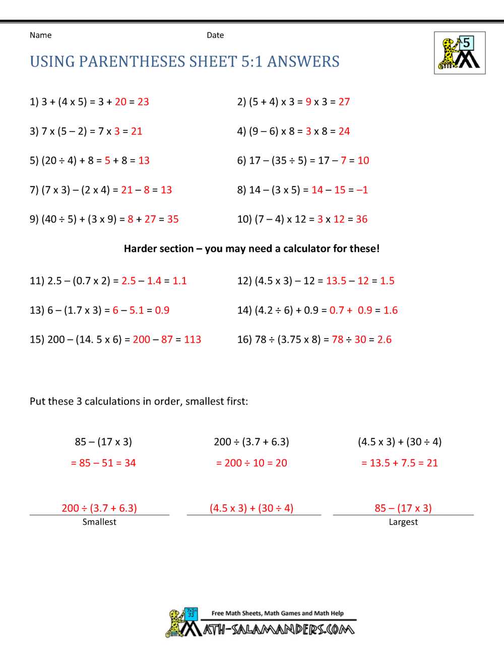 practice and homework lesson 2.6 answer key 5th grade