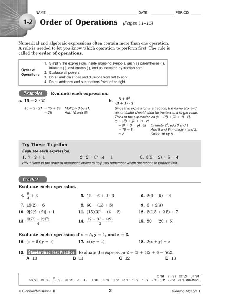 lesson 2.2 skills practice answers key algebra 1