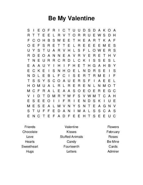 be my valentine word search answer key be my valentine word search answer key