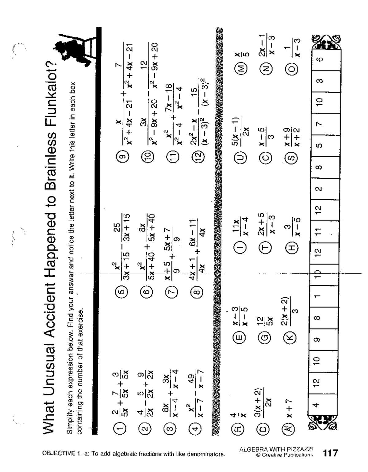 answer key middle school math with pizzazz book c answers