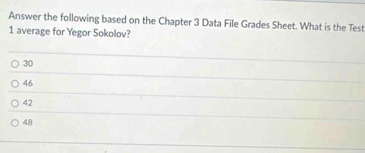 chapter 3 test a answer key