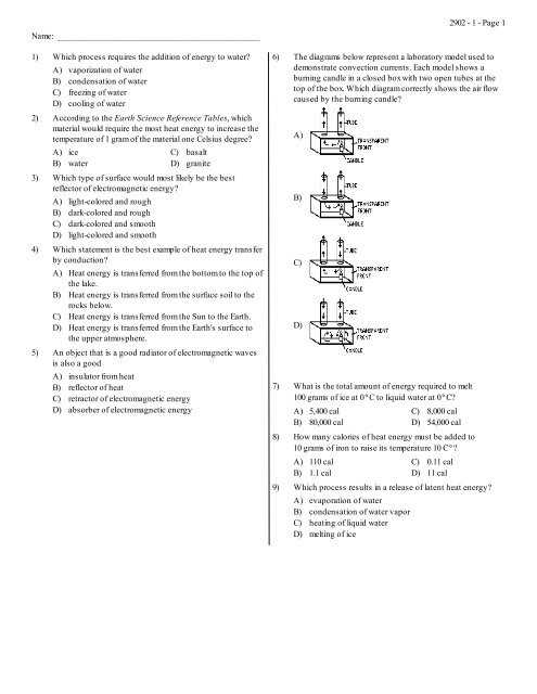 regents review earth science reference tables answer key