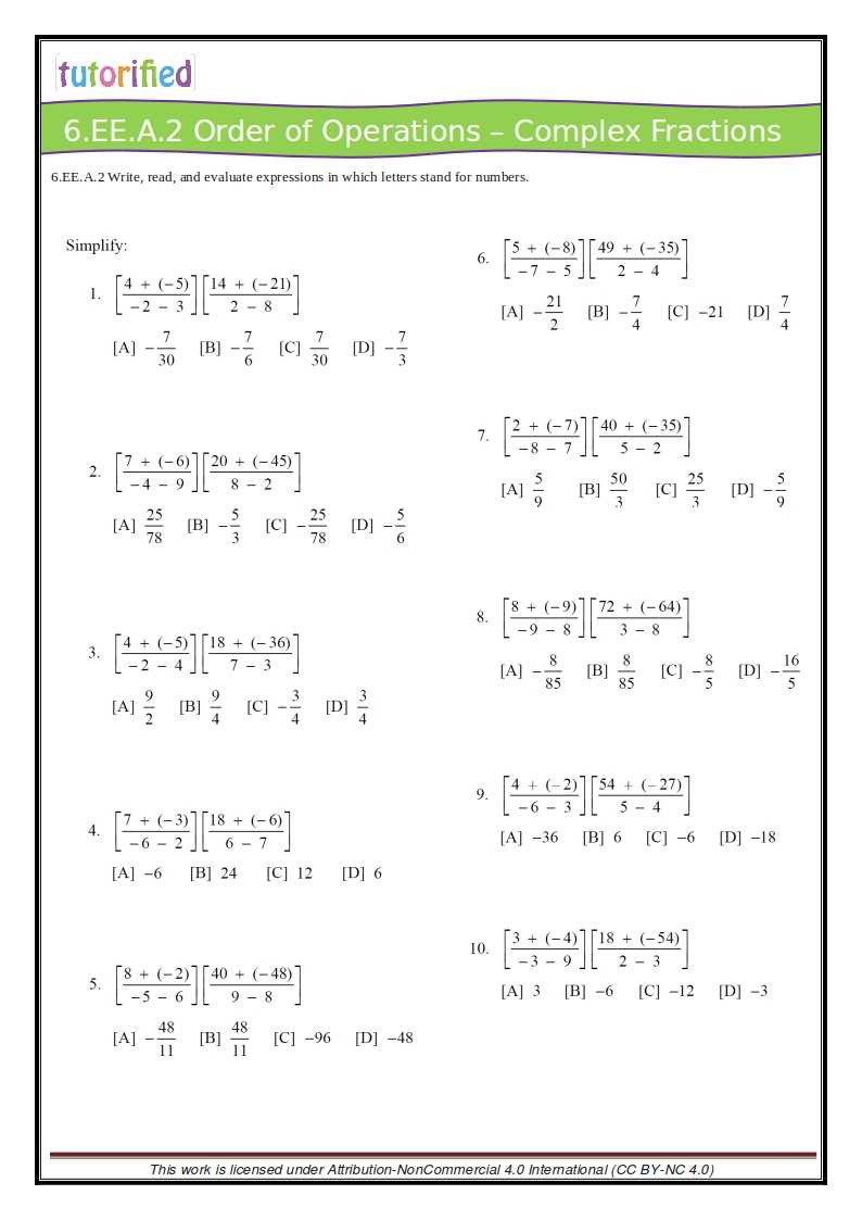sixth grade weekly math homework 6th grade answer key