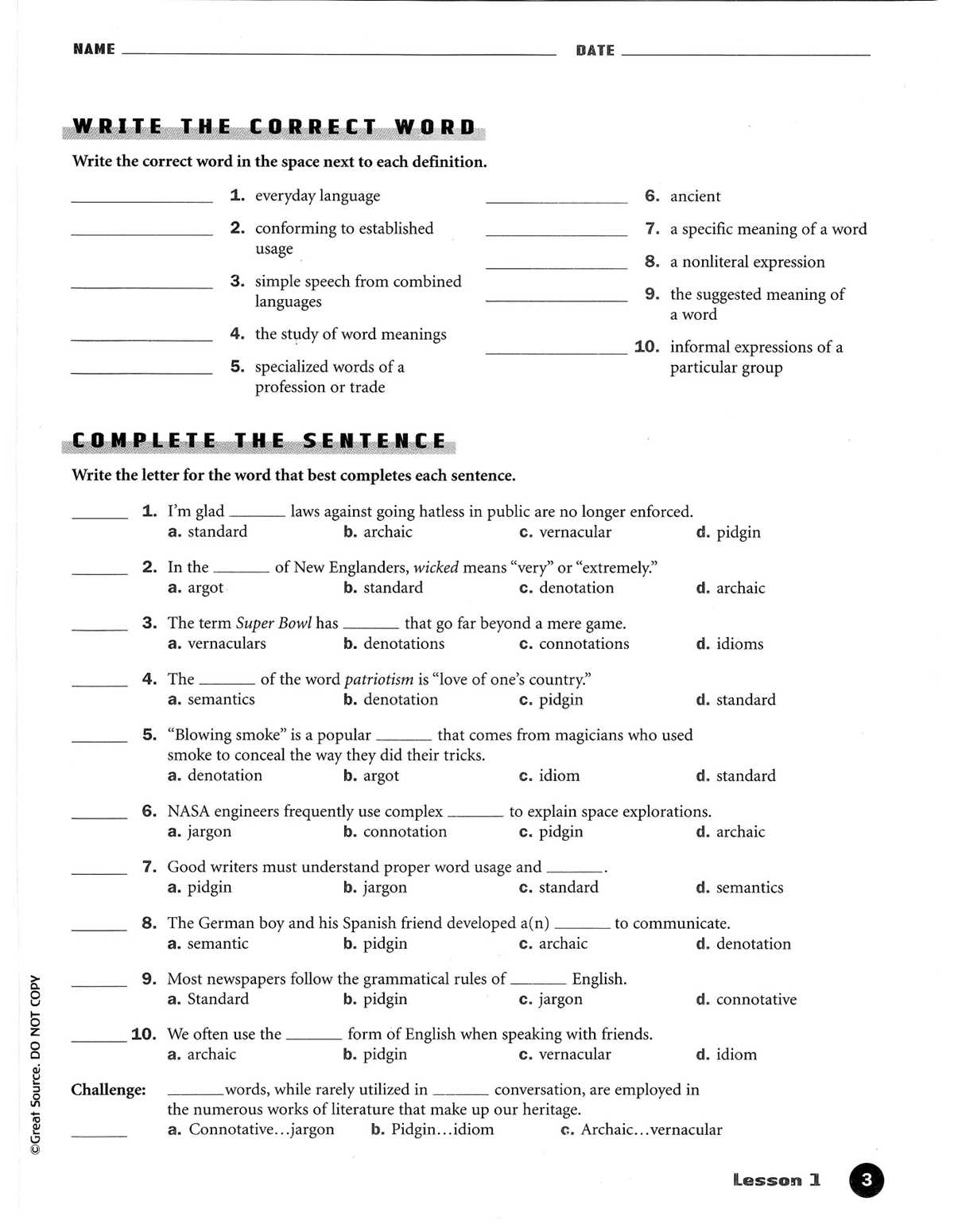 vocabulary for achievement third course lesson 16 answer key