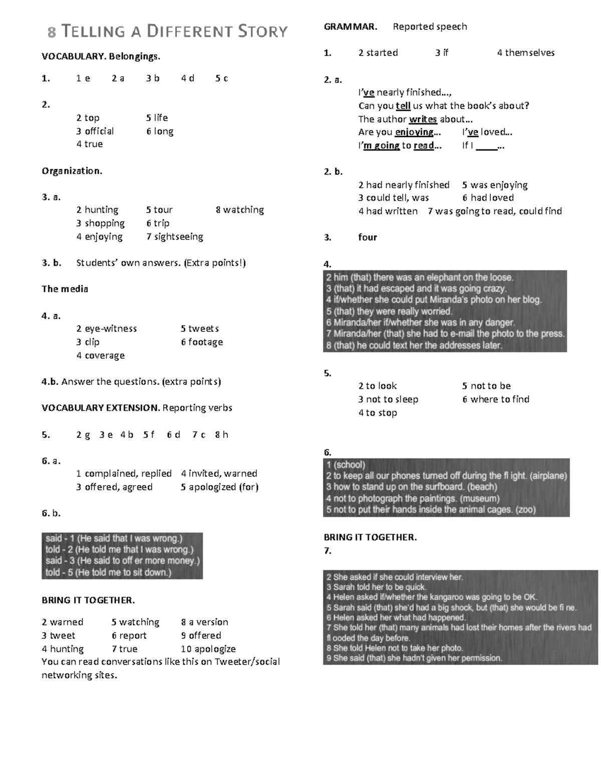 vocabulary power unit 8 lesson 29 word usage answer key