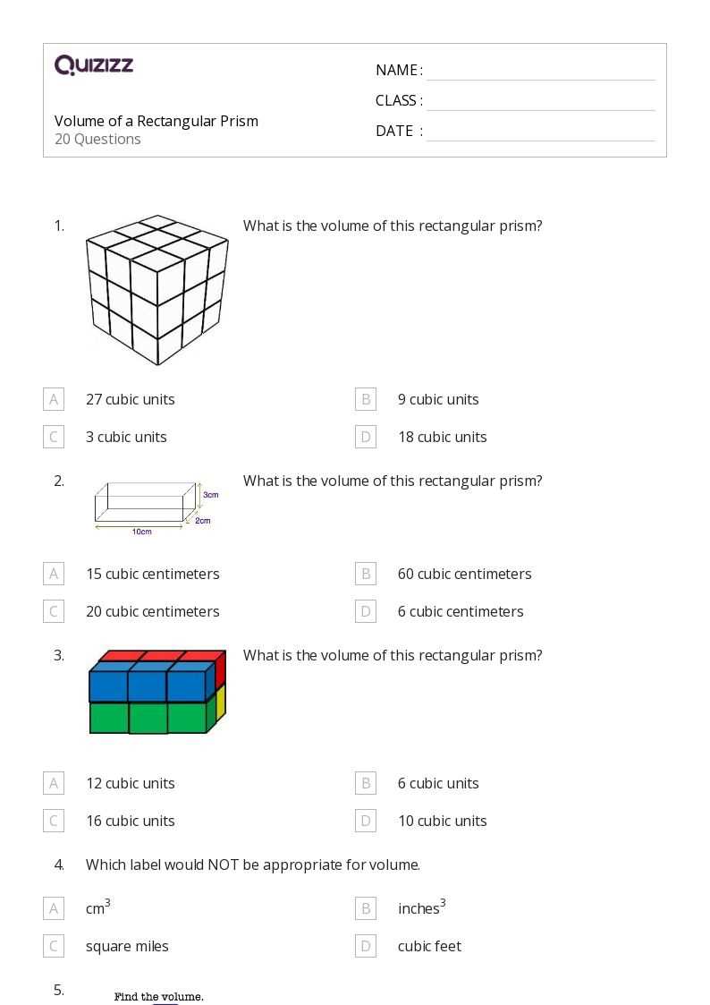 volume of a rectangular prism answer key volume of a rectangular prism answer key